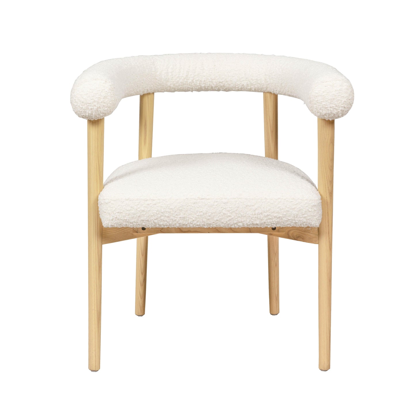 anna cream boucle dining chair