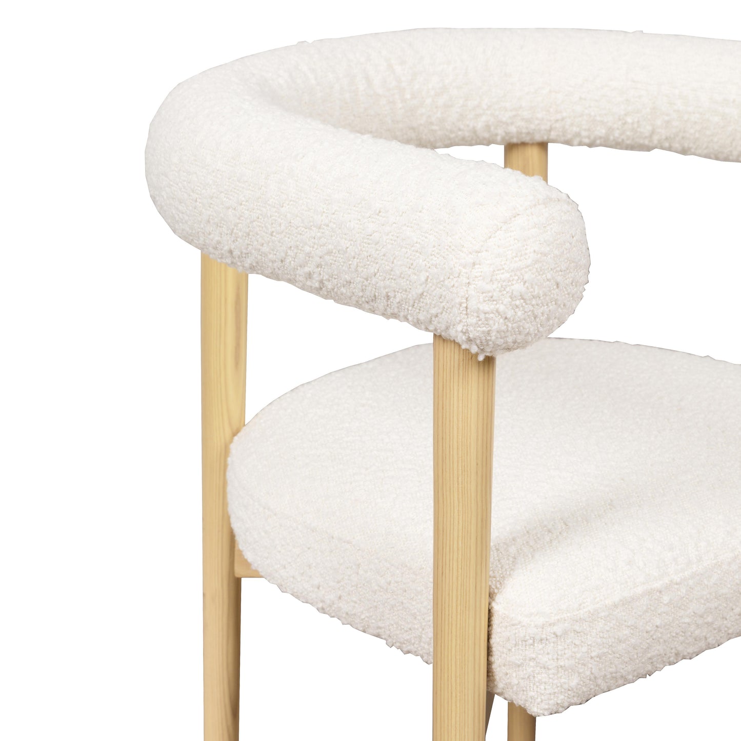 anna cream boucle dining chair