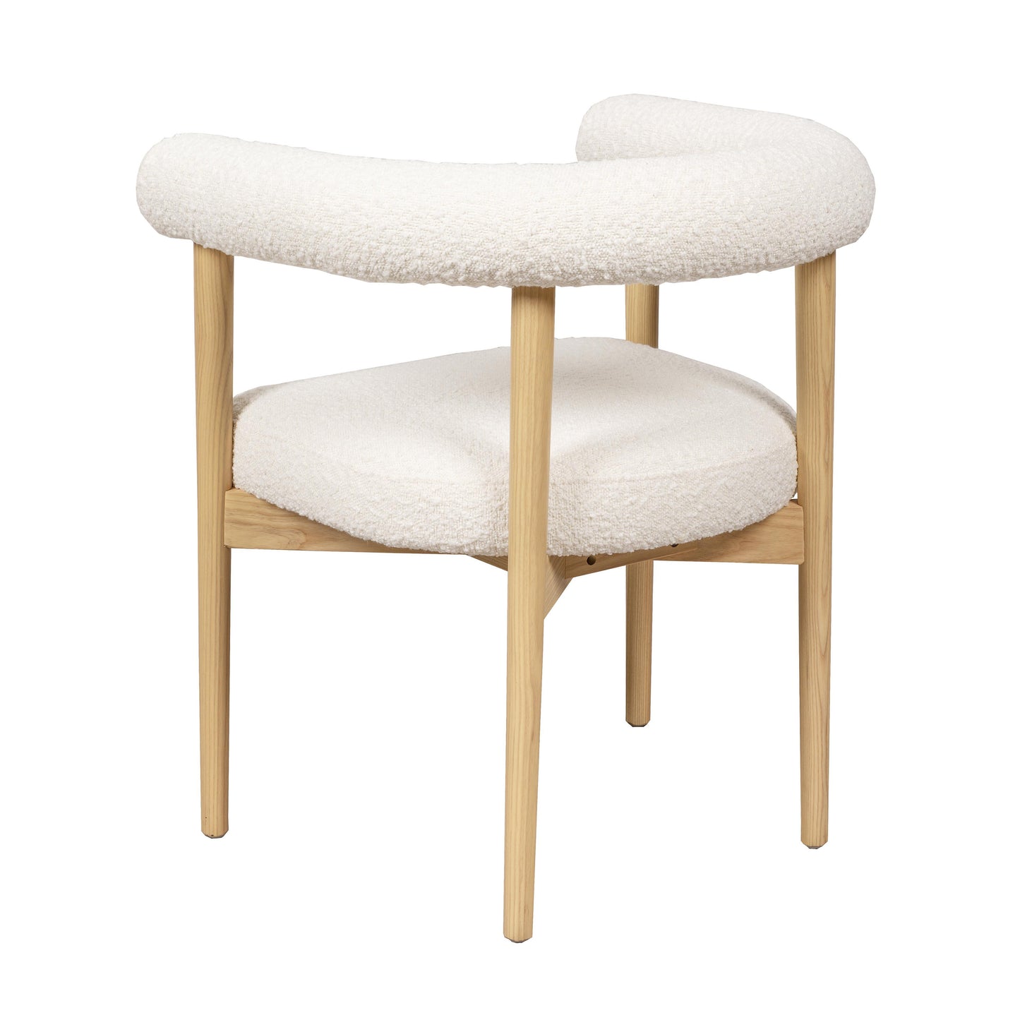 anna cream boucle dining chair