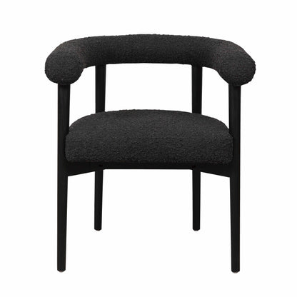 Anna Black Boucle Dining Chair