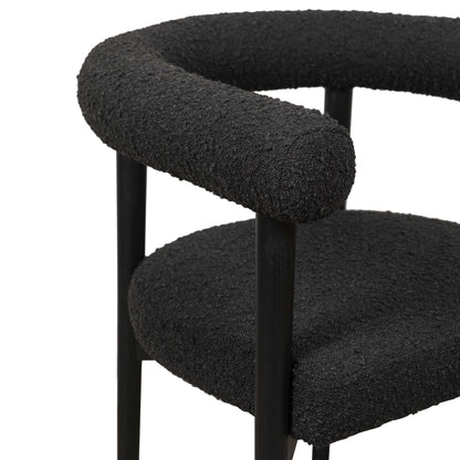 Anna Black Boucle Dining Chair