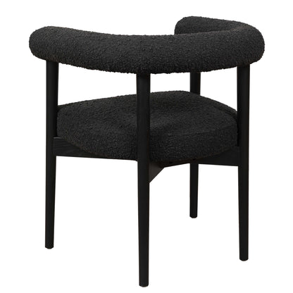 Anna Black Boucle Dining Chair