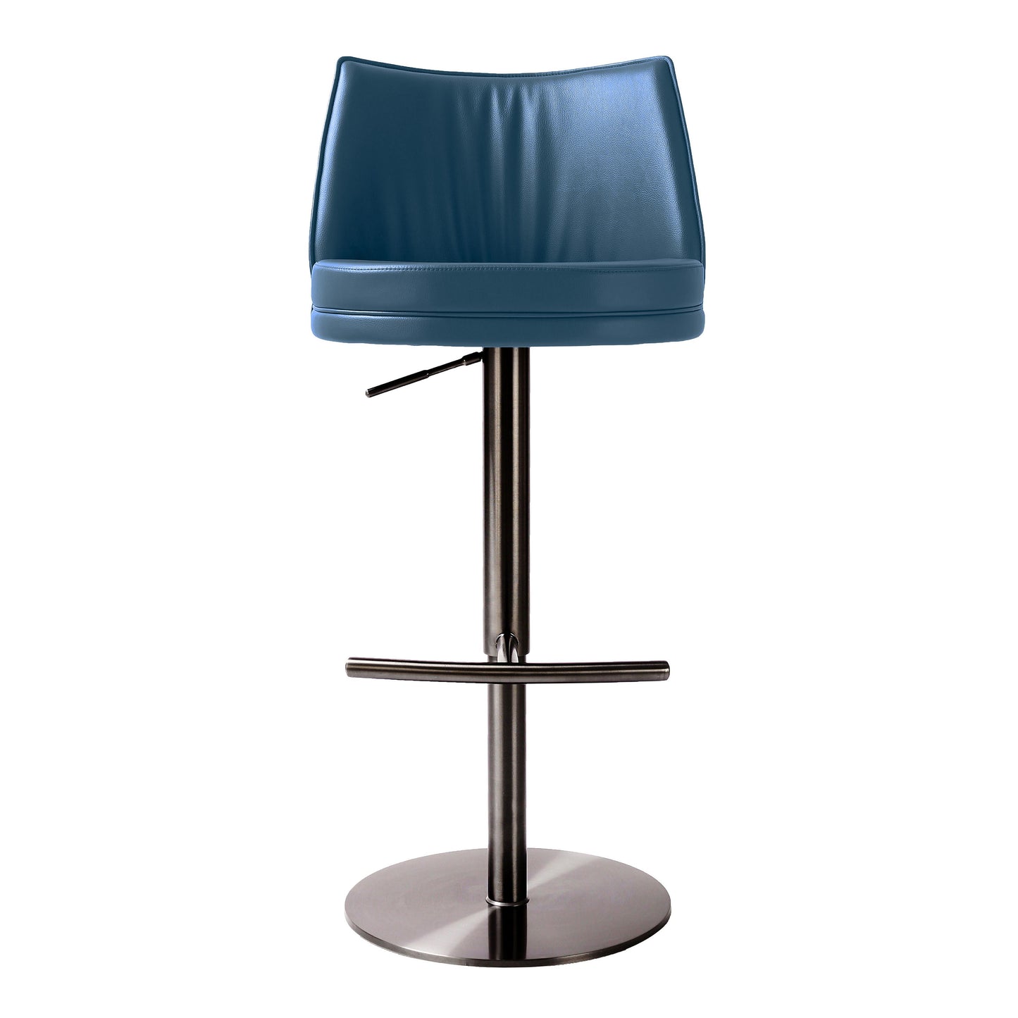 marla blue vegan leather on adjustable stool