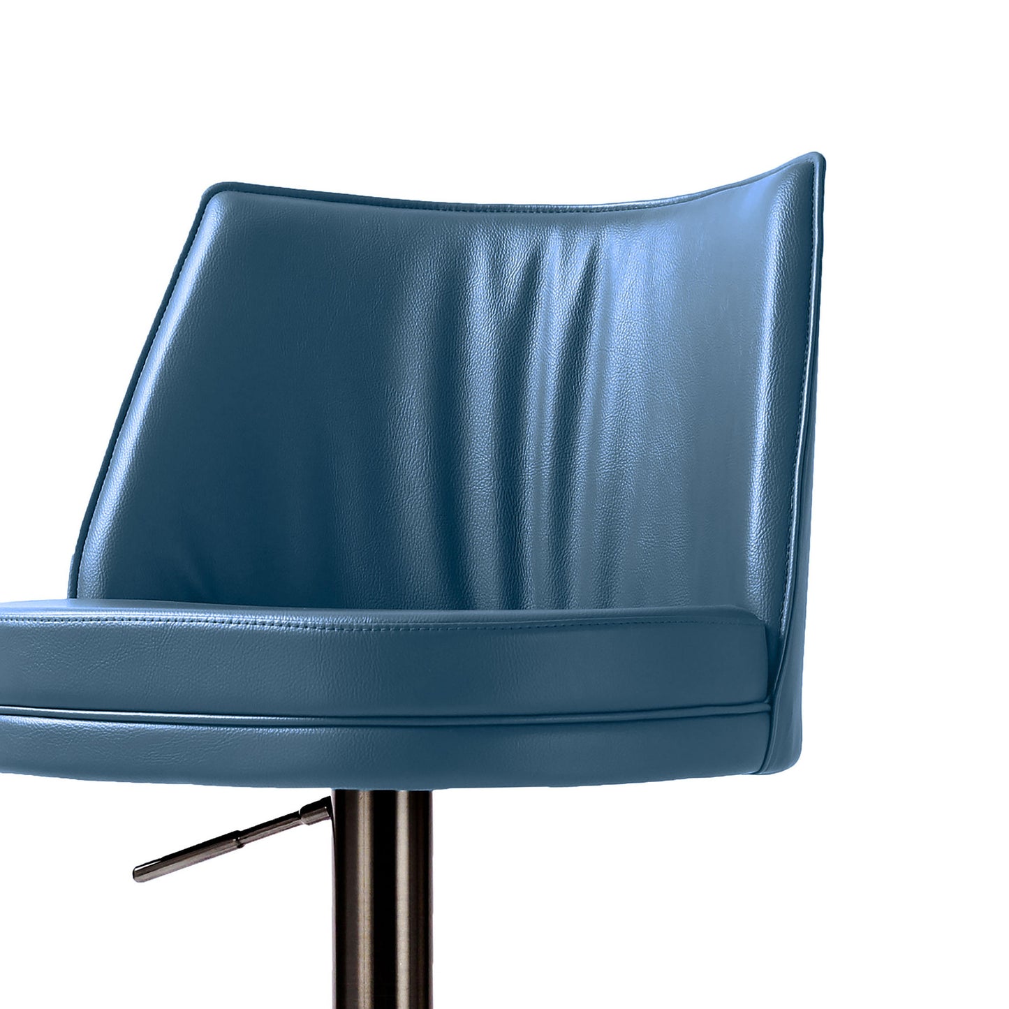 marla blue vegan leather on adjustable stool