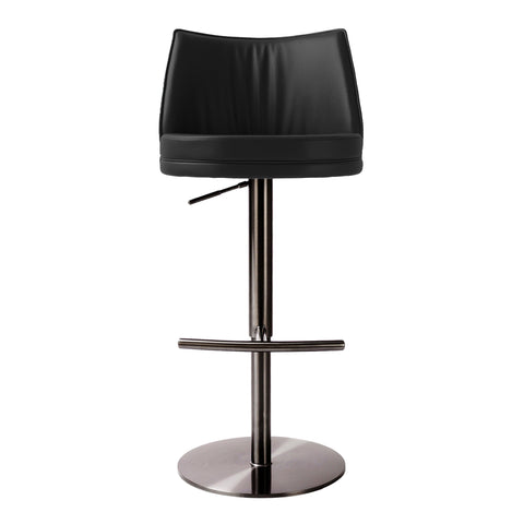 Marla Black Vegan Leather on Adjustable Stool