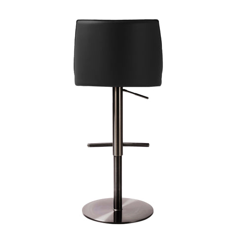 Marla Black Vegan Leather on Adjustable Stool
