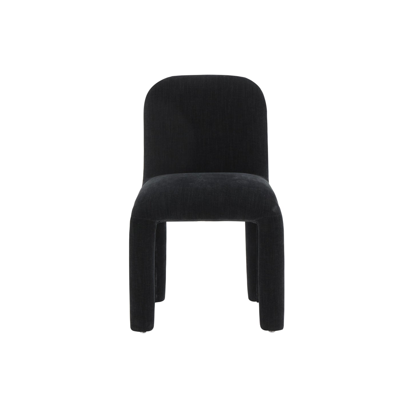 hadley midnight black chenille dining chair