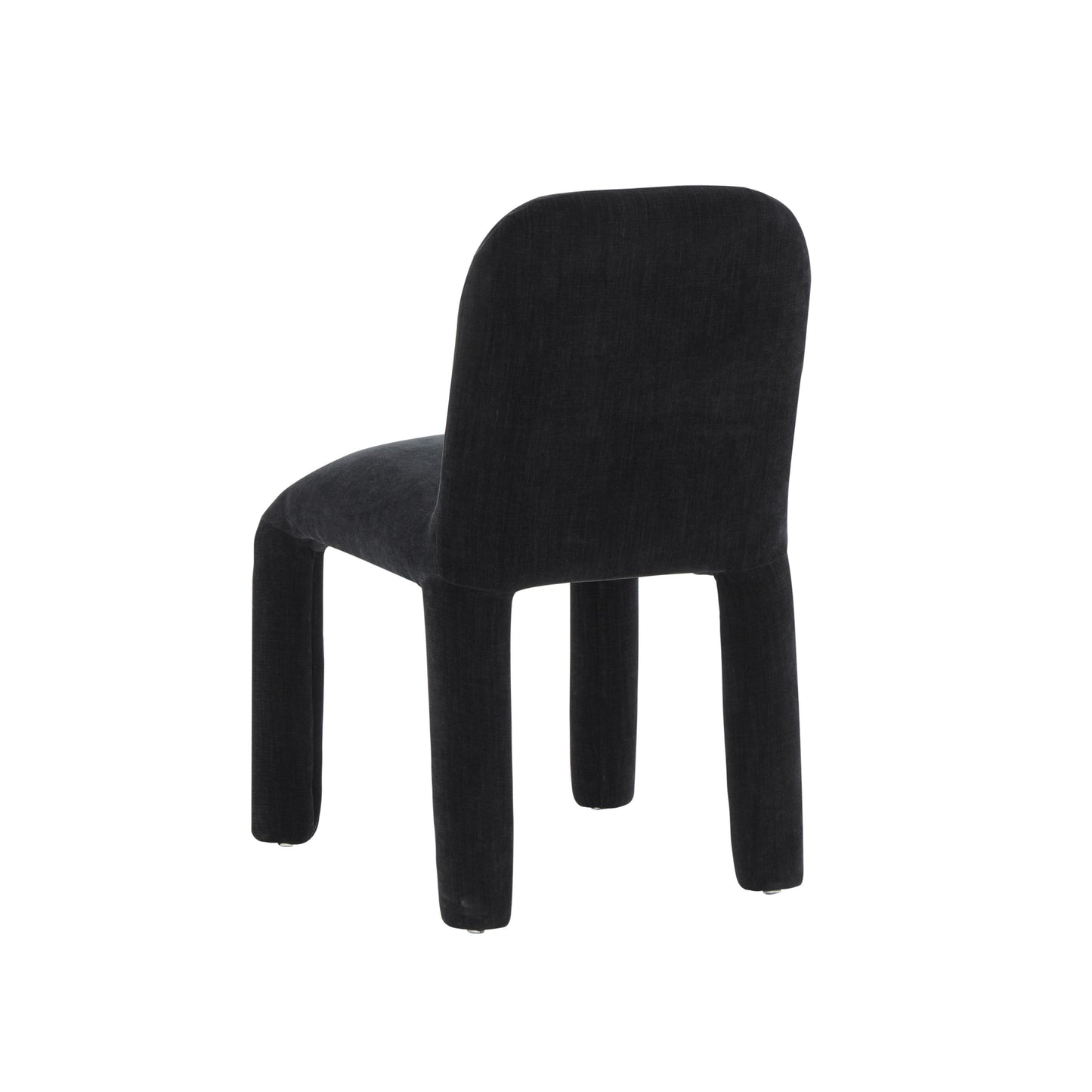 hadley midnight black chenille dining chair