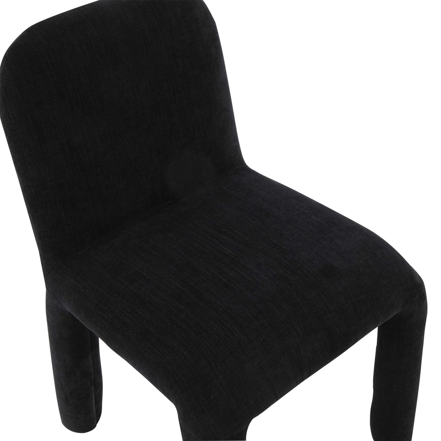 hadley midnight black chenille dining chair