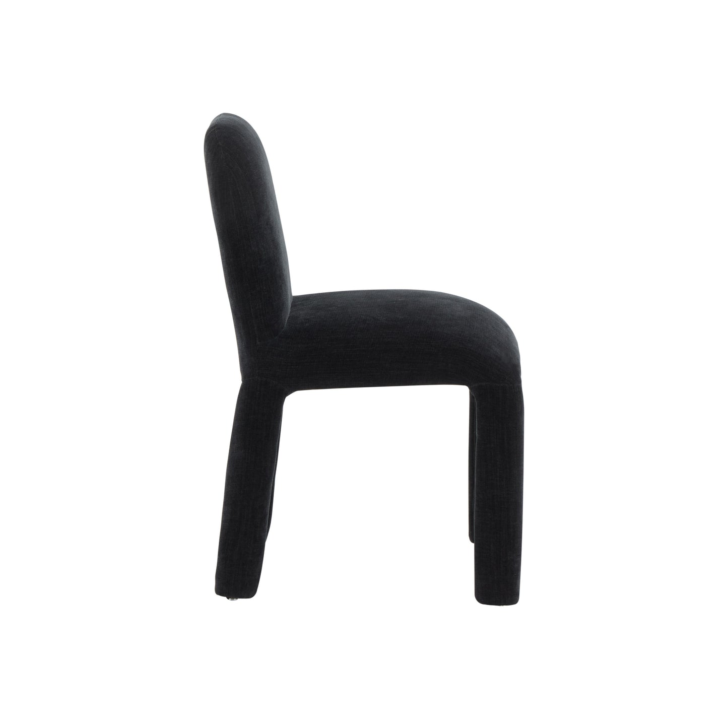 hadley midnight black chenille dining chair