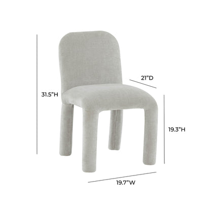 Hadley Light Grey Chenille Dining Chair