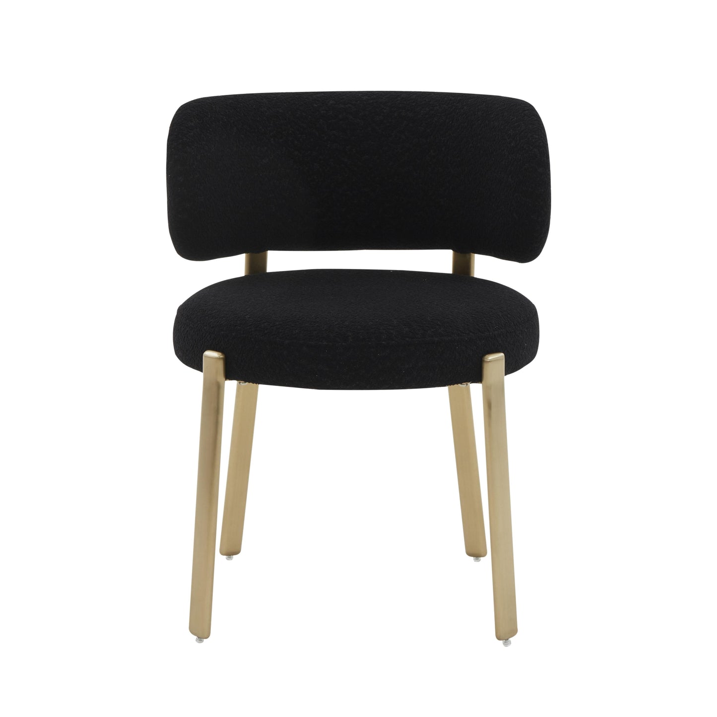 emerge black boucle dining chair