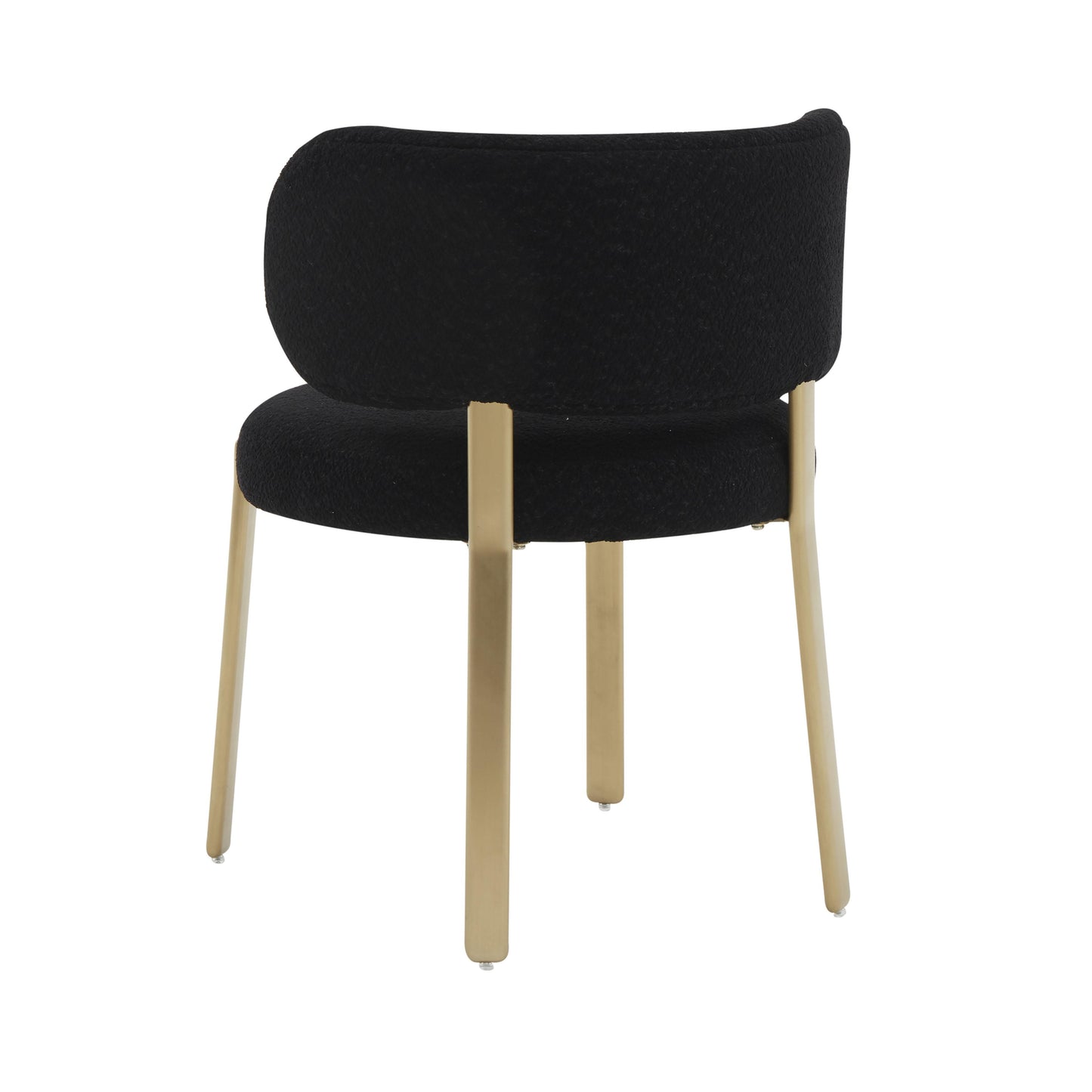 emerge black boucle dining chair