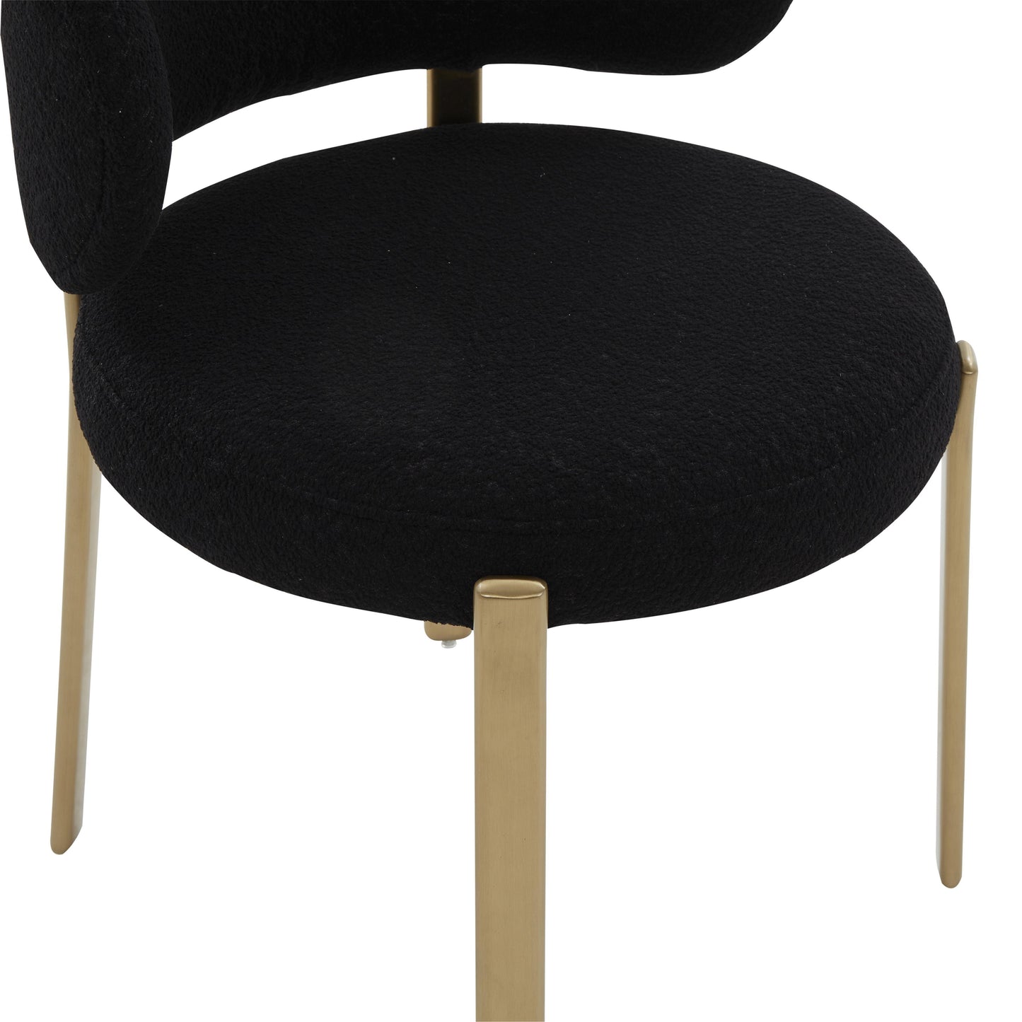 emerge black boucle dining chair