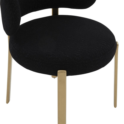 Emerge Black Boucle Dining Chair