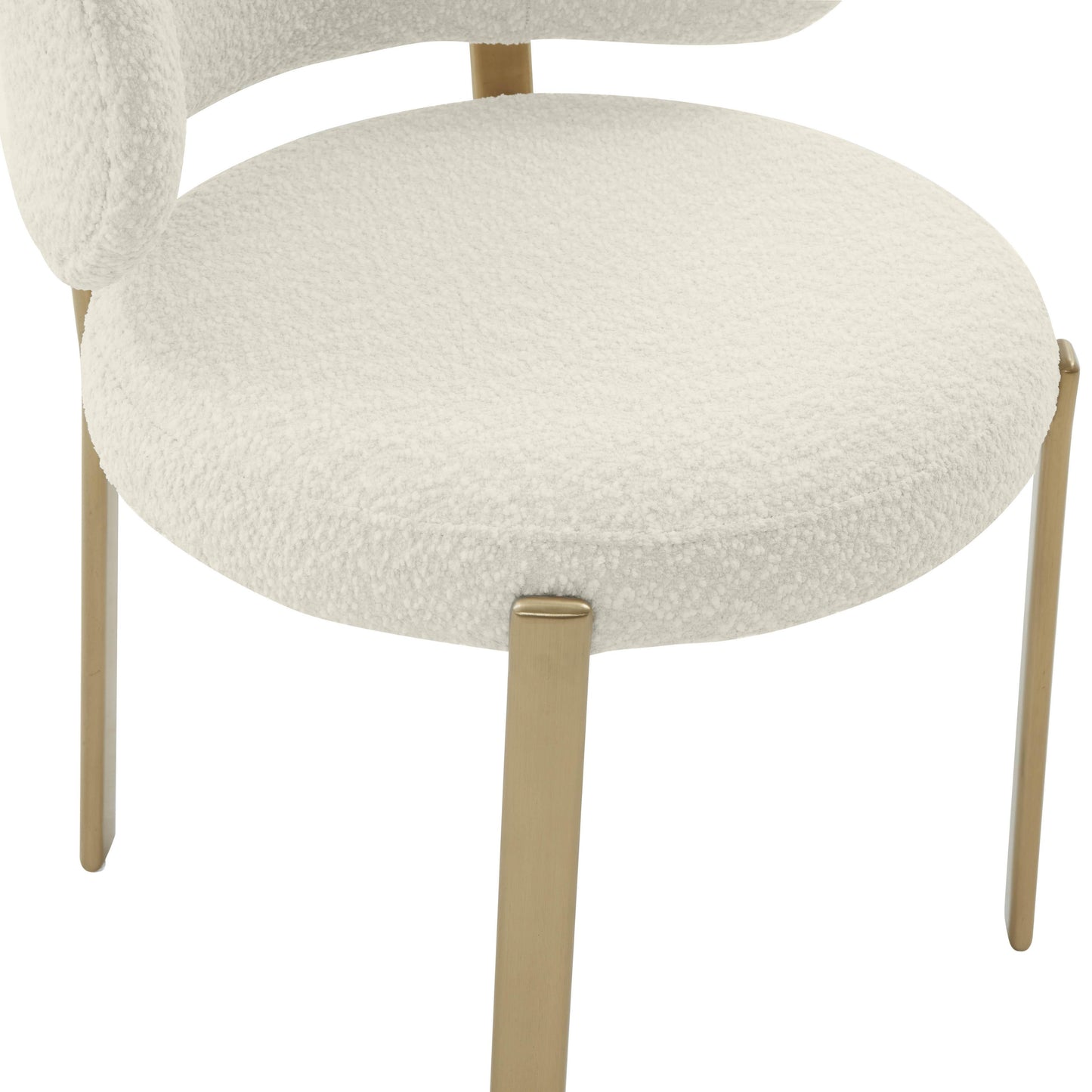 emerge cream boucle dining chair