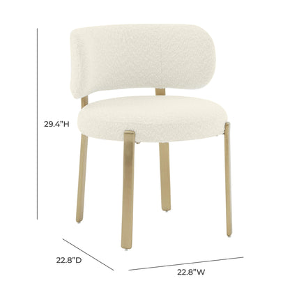 Emerge Cream Boucle Dining Chair