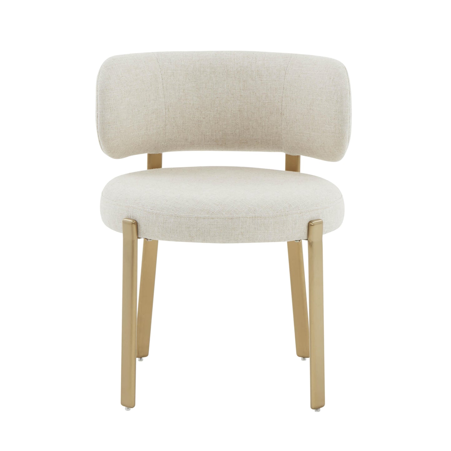 emerge cream linen dining chair