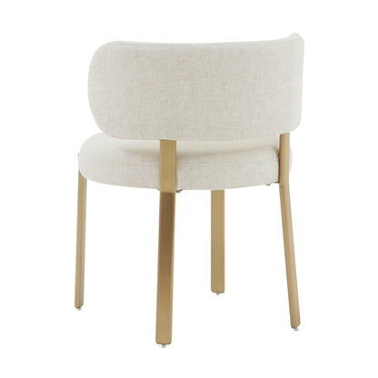 Emerge Cream Linen Dining Chair