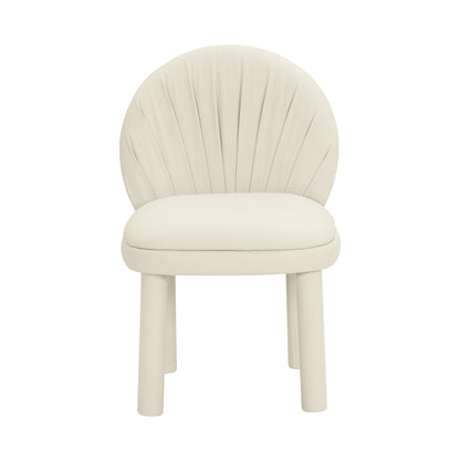 Ollie Cream Vegan Leather Dining Chair