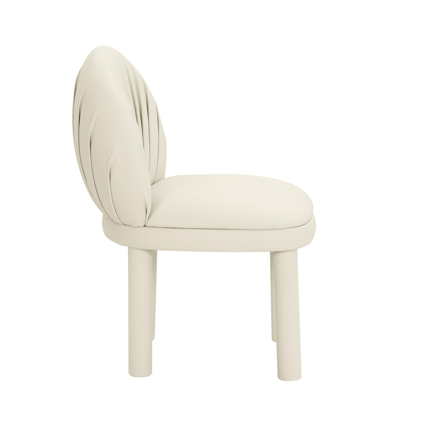 ollie cream vegan leather dining chair