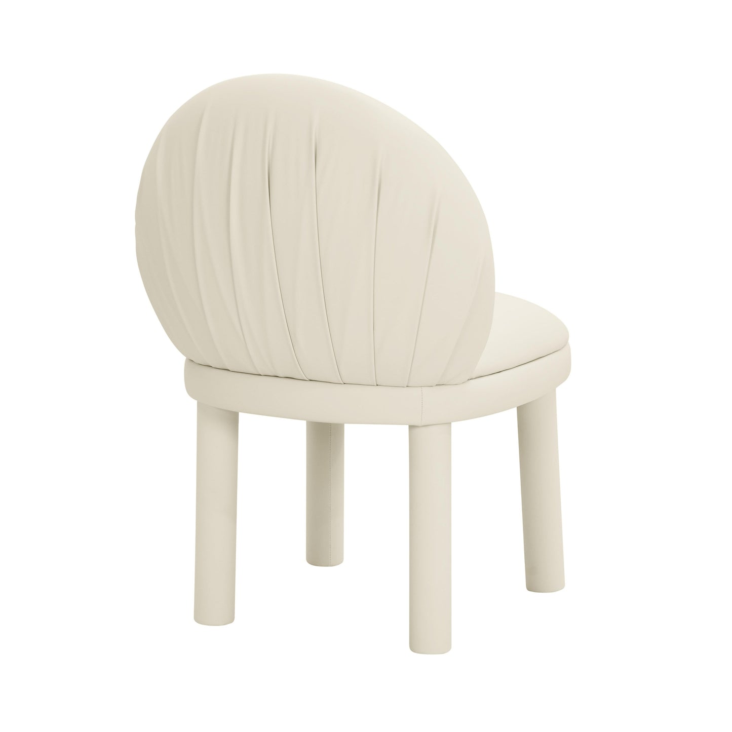 ollie cream vegan leather dining chair