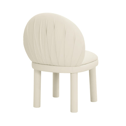 Ollie Cream Vegan Leather Dining Chair