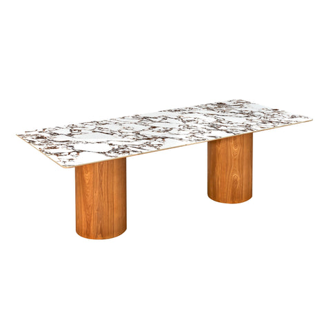 Sloane Marble Ceramic Rectangular Dining Table