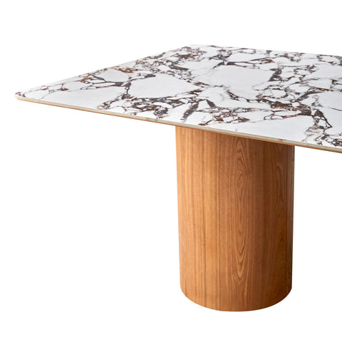 Sloane Marble Ceramic Rectangular Dining Table