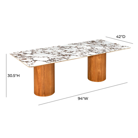 Sloane Marble Ceramic Rectangular Dining Table