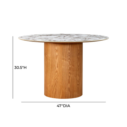 Sloane Marble Ceramic Round Dinette Table