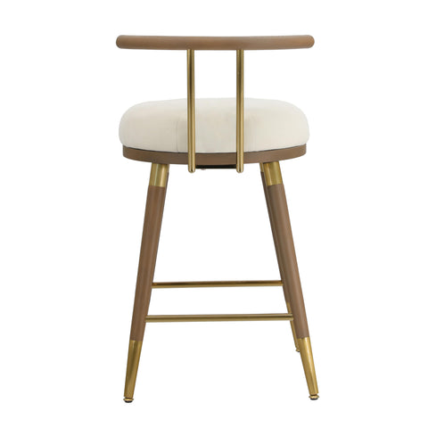 Claire Cream Velvet Barstool