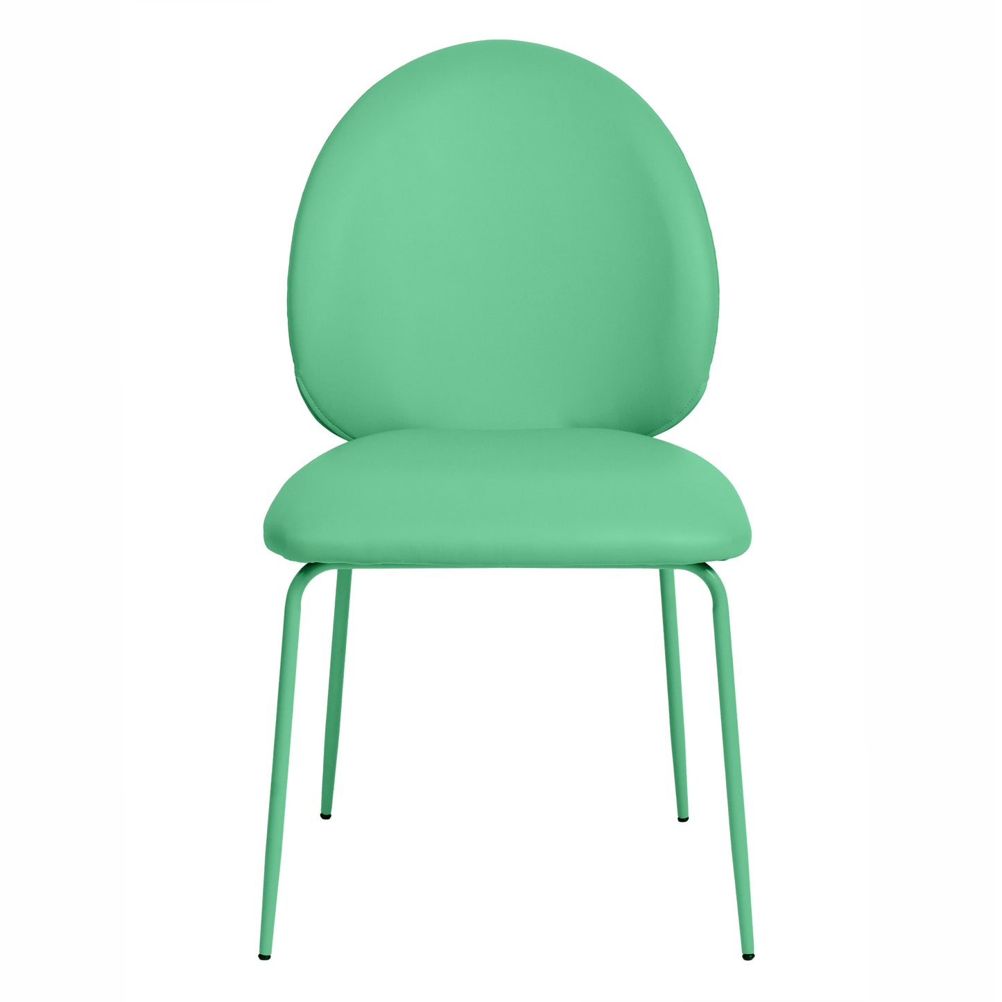 yuma green vegan leather kitchen chairs - set of 2