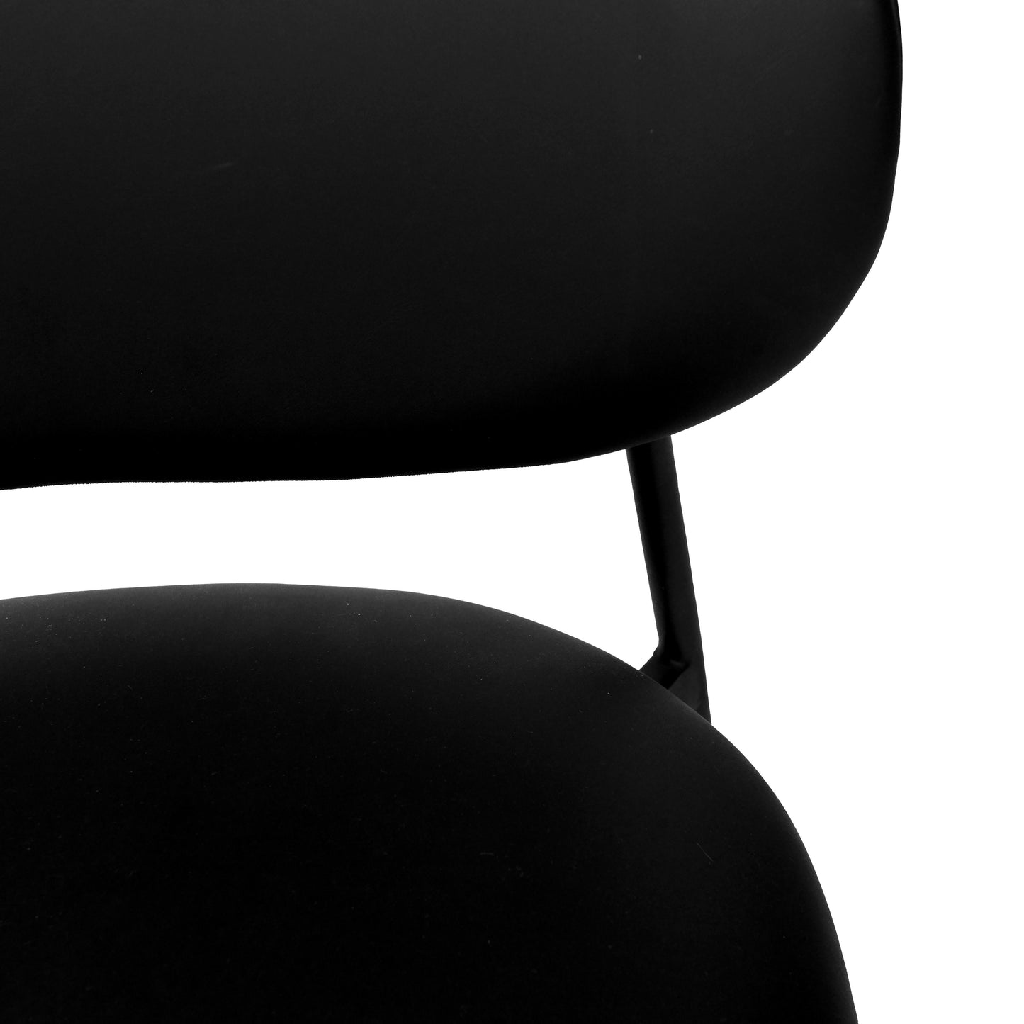 kali black vegan leather stackable dining chair - set of 2