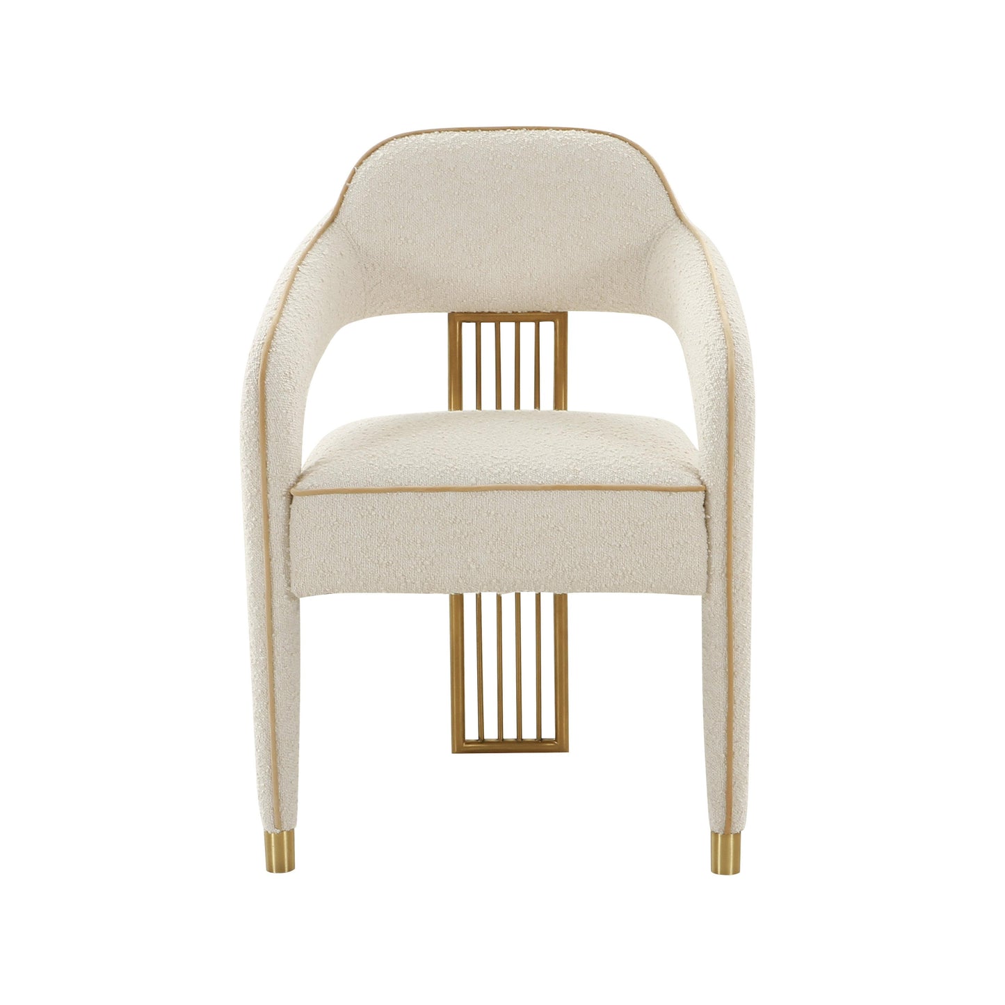 christine cream boucle dining chair