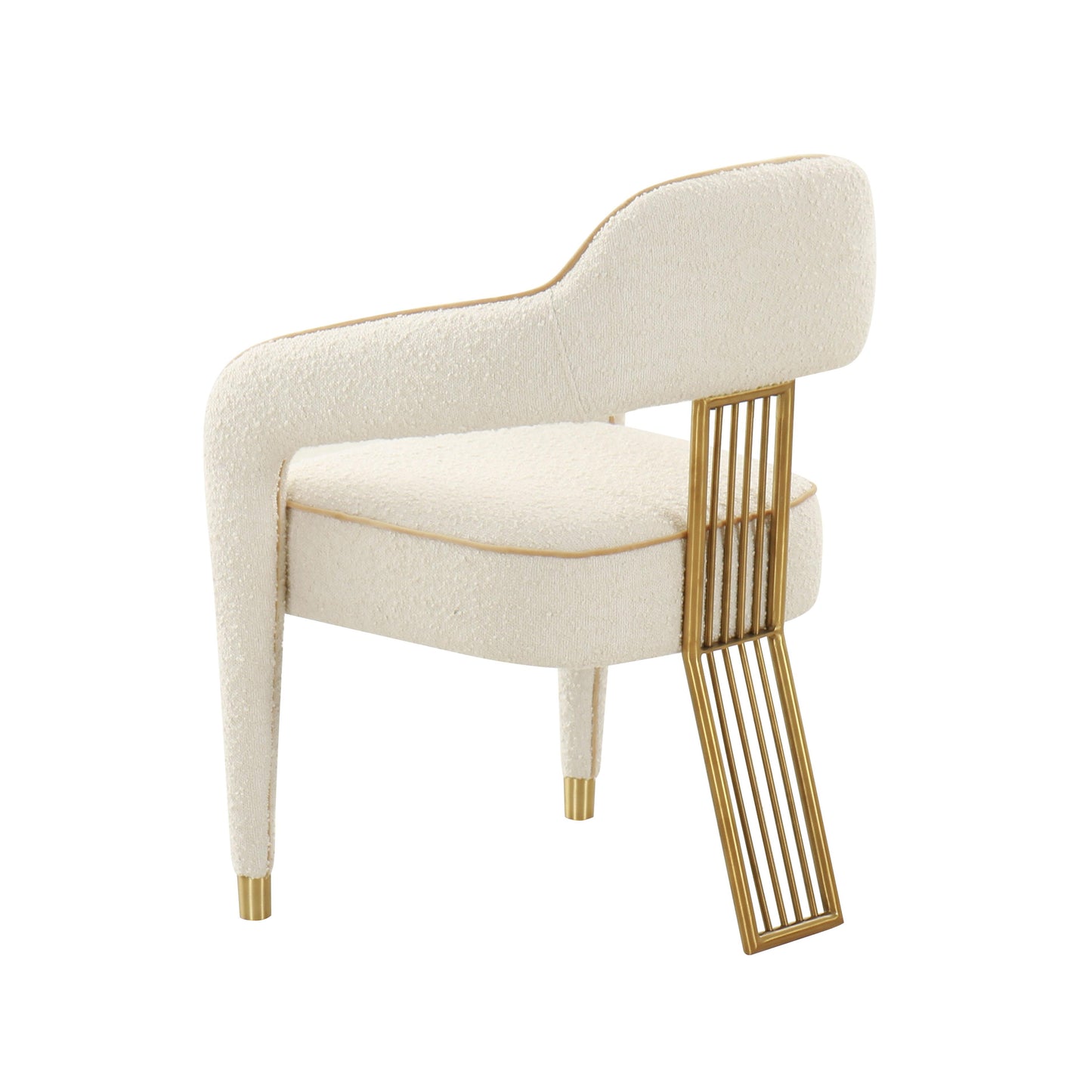 christine cream boucle dining chair