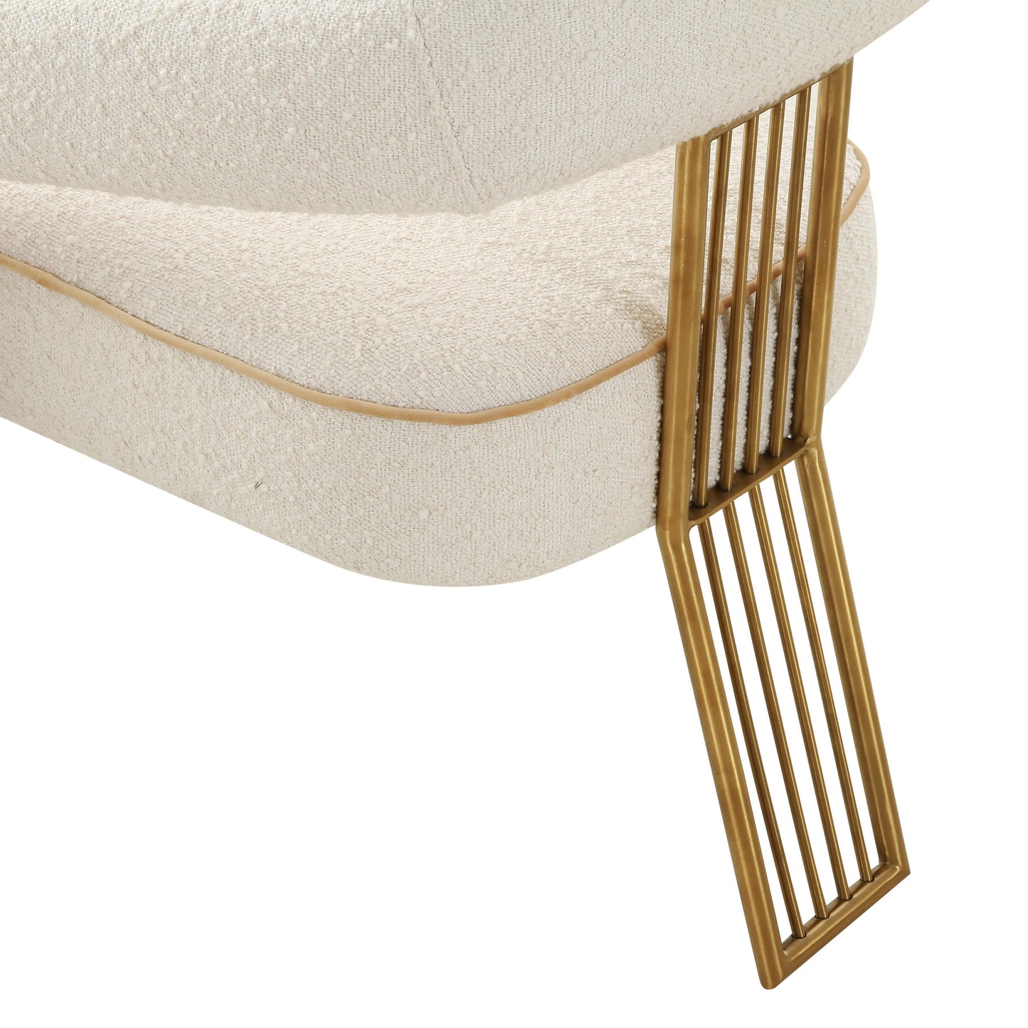 christine cream boucle dining chair