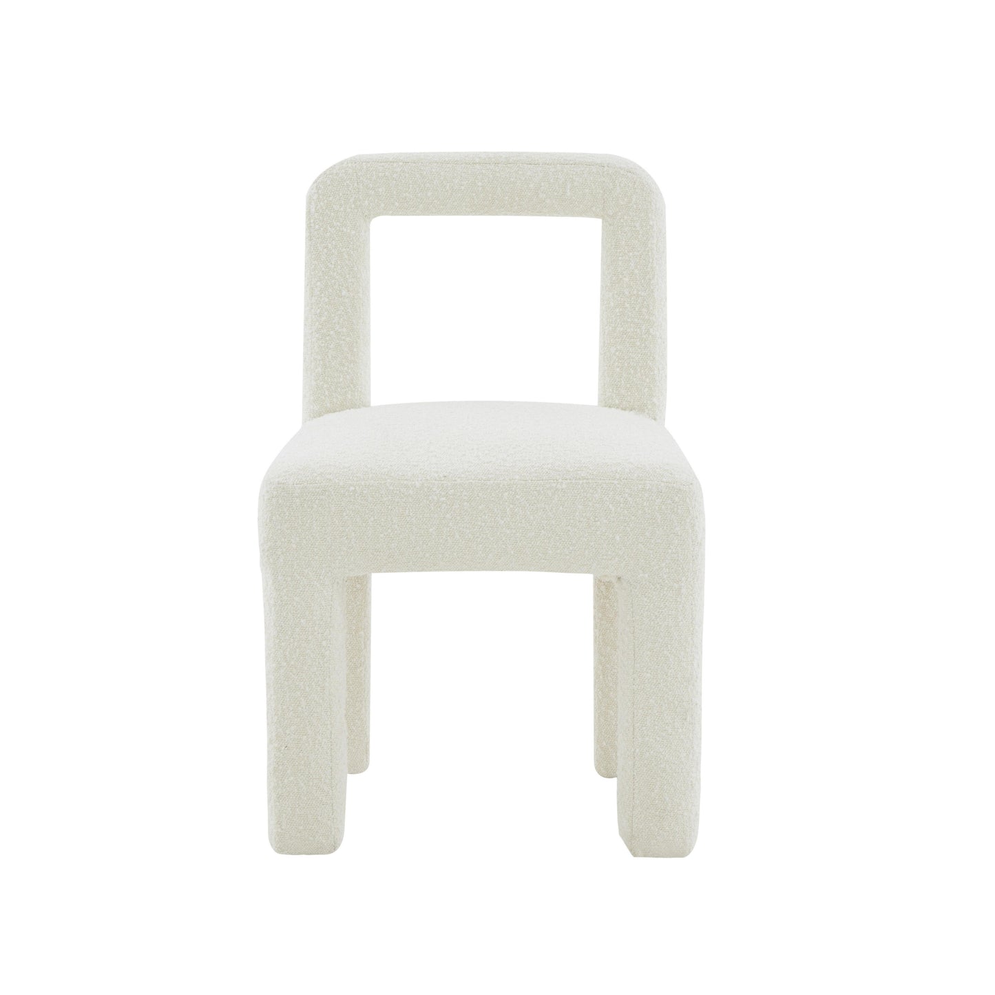 zaphire cream boucle dining chair