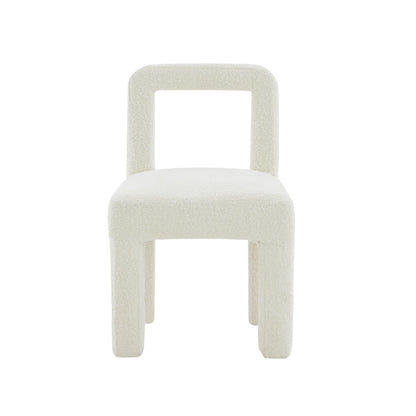 Zaphire Cream Boucle Dining Chair