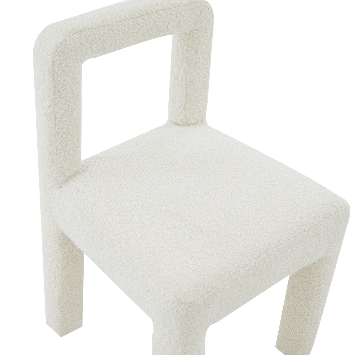 zaphire cream boucle dining chair