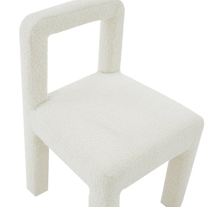 Zaphire Cream Boucle Dining Chair