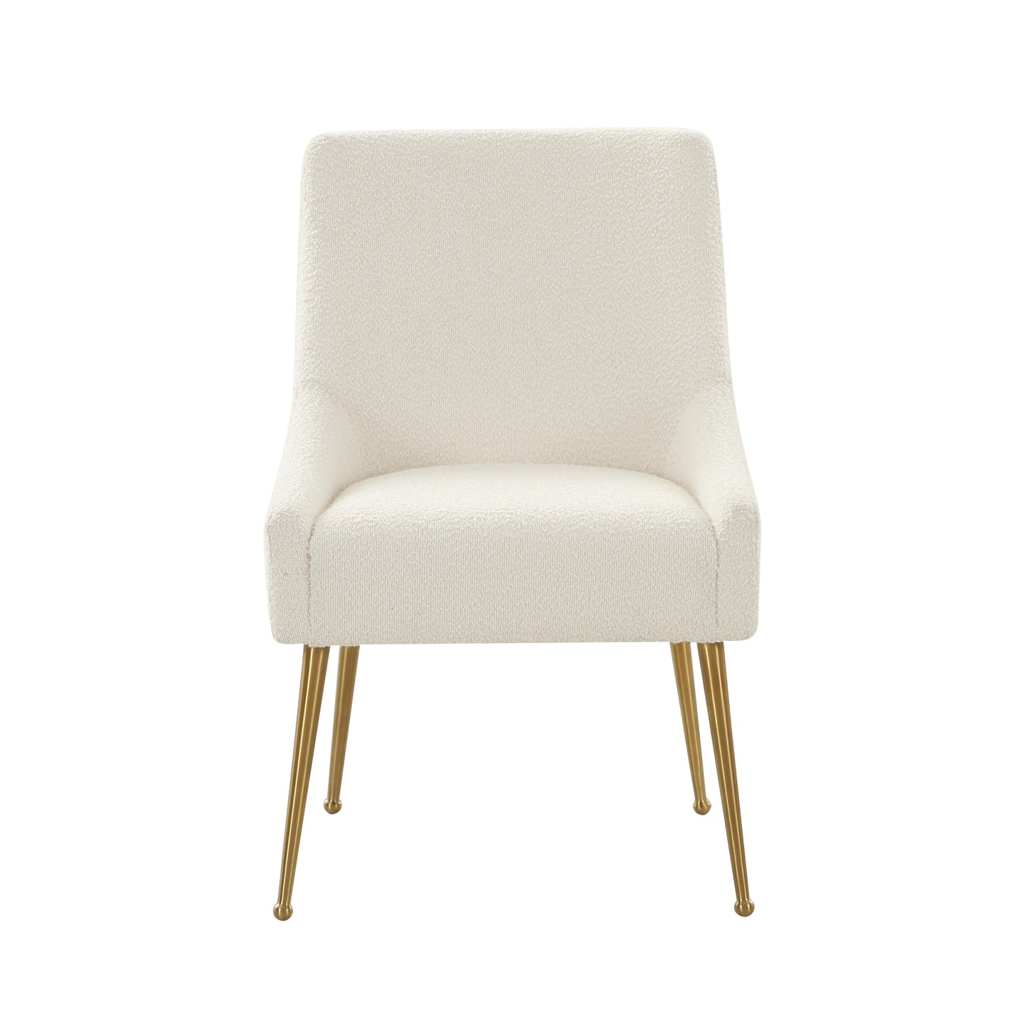 lyrical cream boucle side chair