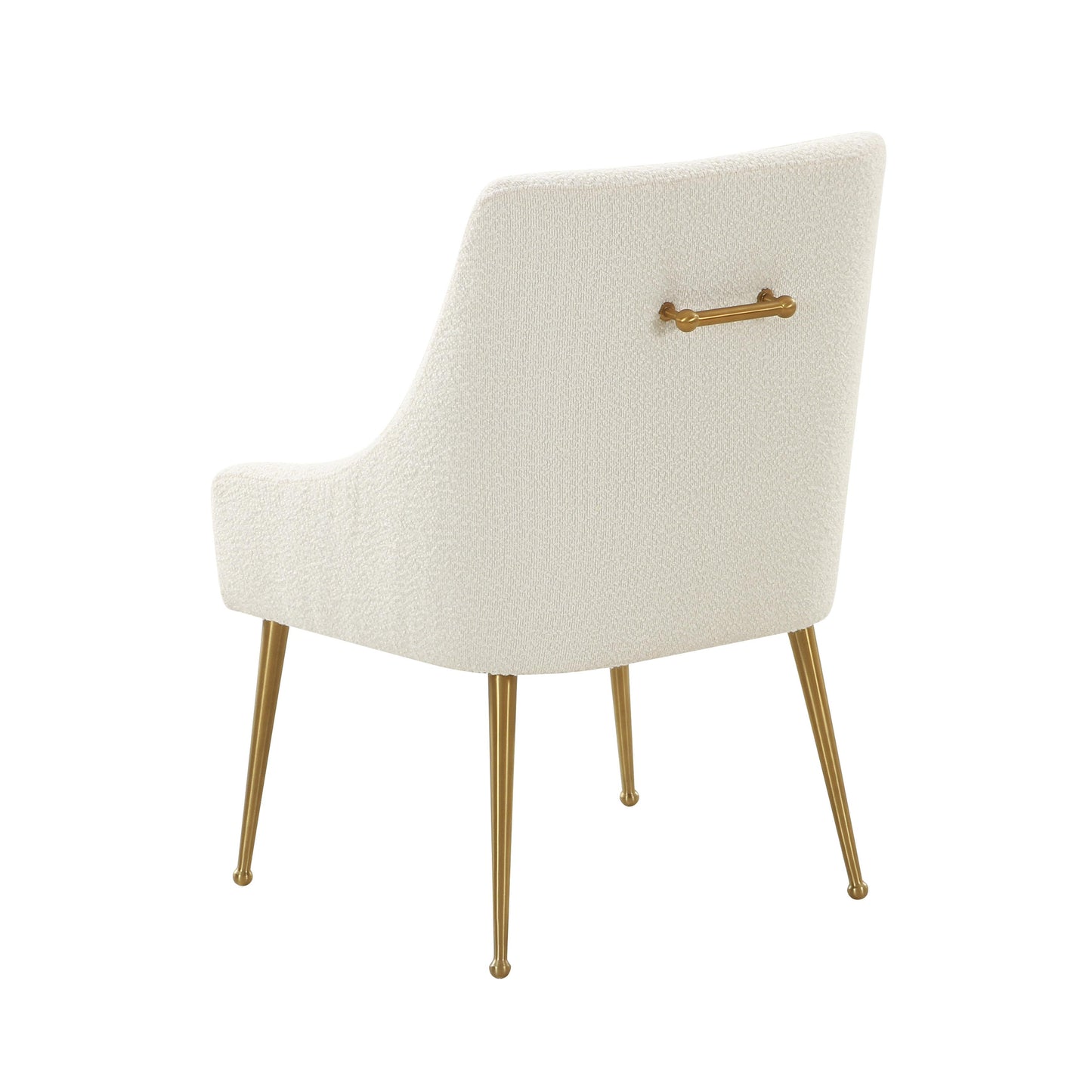 lyrical cream boucle side chair