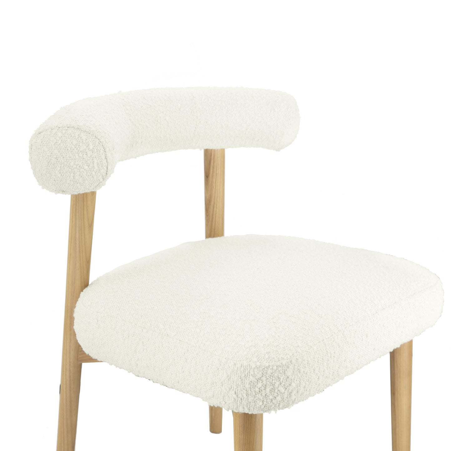 anna cream boucle side chair