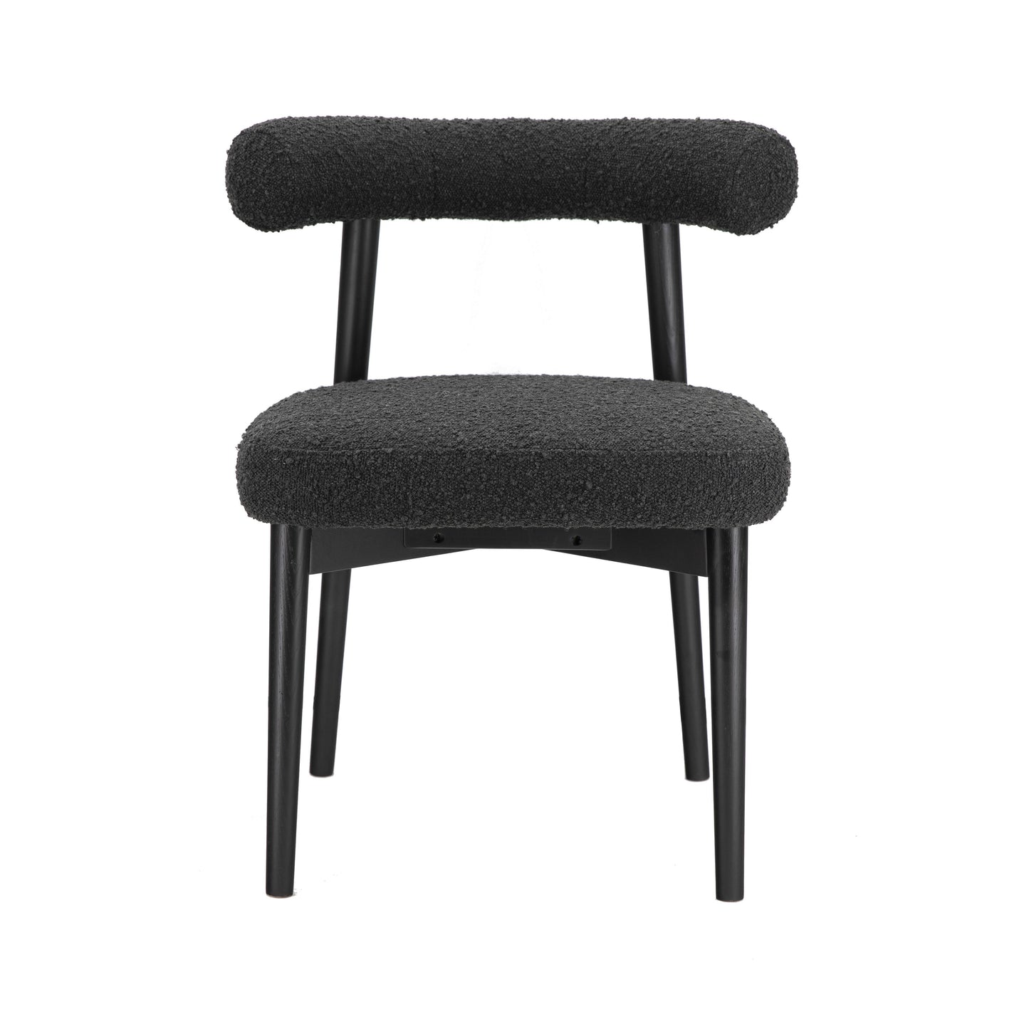 anna black boucle side chair