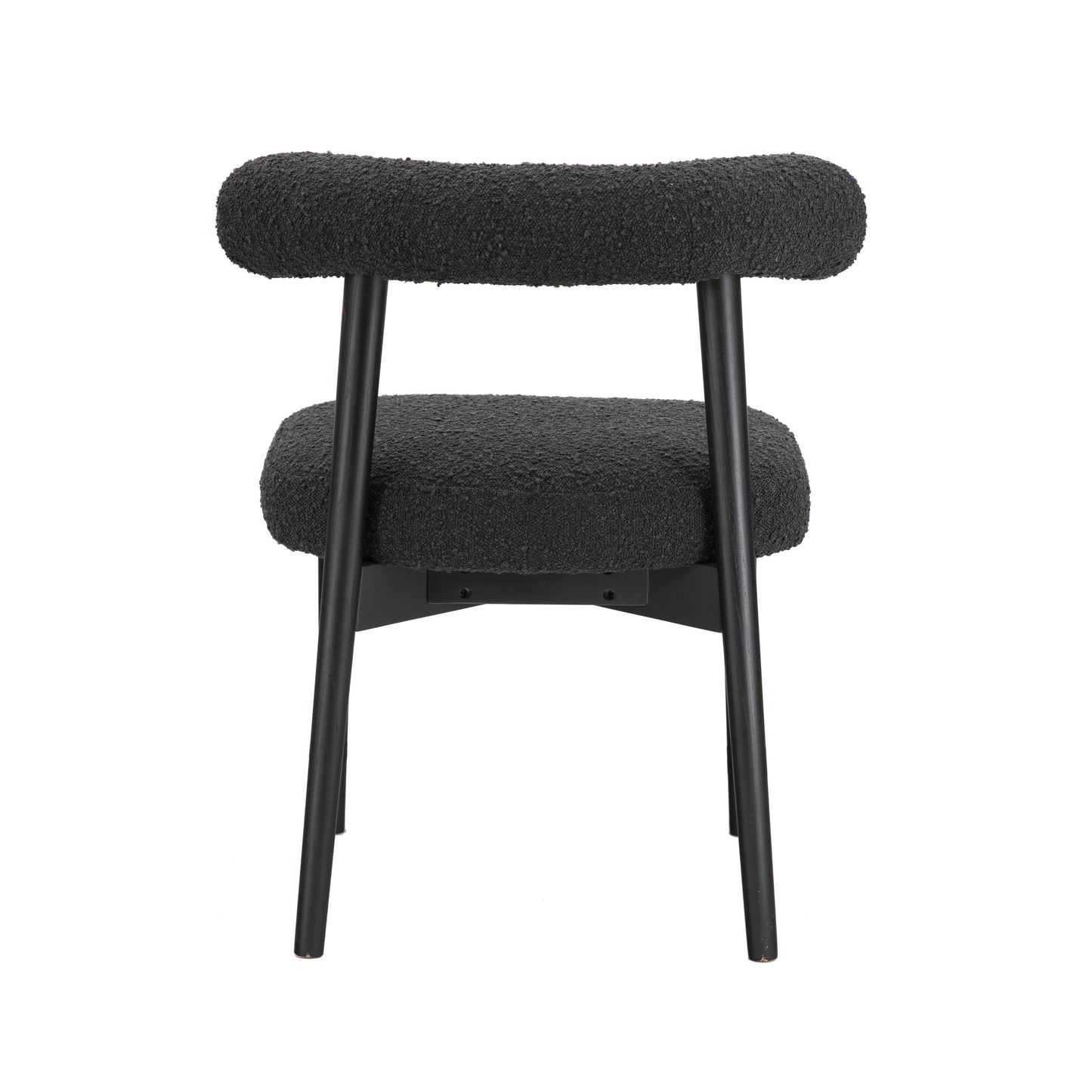 anna black boucle side chair