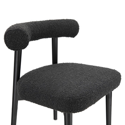 Anna Black Boucle Side Chair