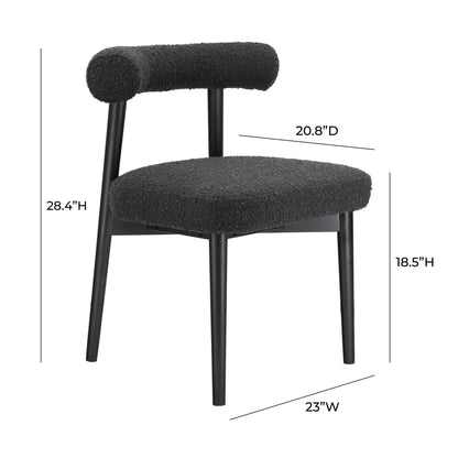 Anna Black Boucle Side Chair