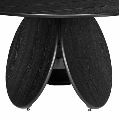 Kuli Black Oak Round Dining Table