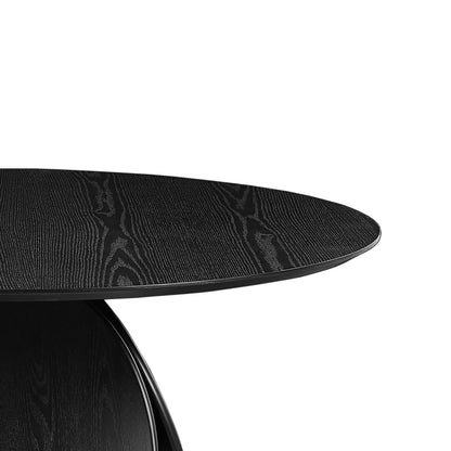 Kuli Black Oak Round Dining Table